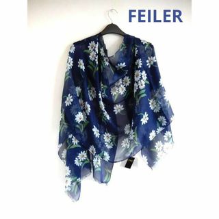 フェイラー(FEILER)の50%off💞フェイラー💞ホワイトマーガレット大判ストール　ショール　新品♬(マフラー/ショール)