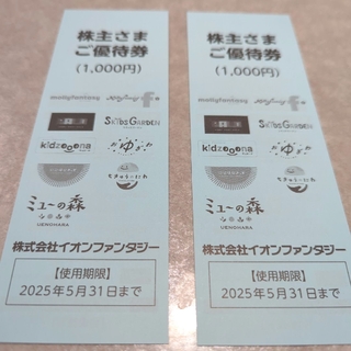 イオンファンタジー2000円分(遊園地/テーマパーク)