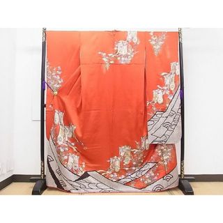 平和屋1■豪華振袖　御所車花文　金銀彩　逸品　CAAB3201ap(振袖)