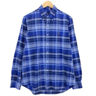 ラルフローレン(Ralph Lauren)の古着 ラルフローレン Ralph Lauren 長袖 ボタンダウンチェックシャツ メンズM /eaa451470(シャツ)