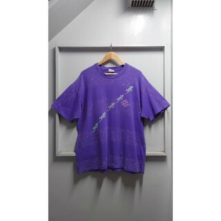 90’s GECKO HAWAII シングルステッチ ペイント Tシャツ(Tシャツ/カットソー(半袖/袖なし))
