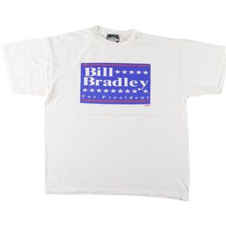 古着 90年代 destination designs Bill Bradley ビルブラッドリー プリントTシャツ USA製 メンズXL ヴィンテージ /eaa450513(Tシャツ/カットソー(半袖/袖なし))