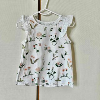 ネクスト(NEXT)のNEXT トップス フリル 花柄 3歳 4歳 女の子 子供服 ノースリーブ(Tシャツ/カットソー)