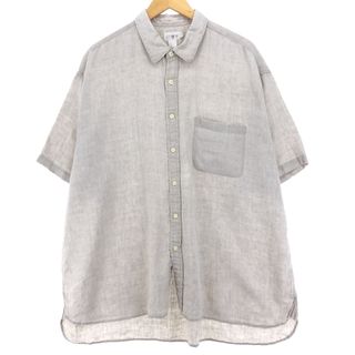 J.Crew - 古着 90年代 ジェイクルー J.Crew 半袖 リネンシャツ メンズXL ヴィンテージ /eaa452187