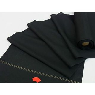 平和屋1■夏物　黒紋付　反物　絽　着尺　逸品　未使用　CAAB2095ju(着物)