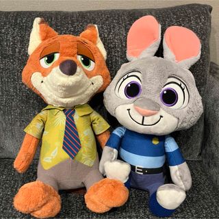 ディズニー(Disney)のズートピア　ニック　ジュディ　ぬいぐるみ　美品(ぬいぐるみ)