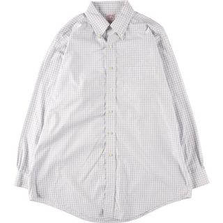 Brooks Brothers - 古着 ブルックスブラザーズ Brooks Brothers Est.1818 長袖 ボタンダウンチェックシャツ メンズL /eaa451089