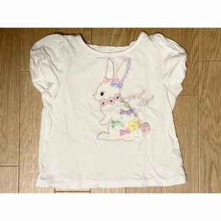 メゾピアノ(mezzo piano)のメゾピアノ、半袖シャツ、うさぎ　110cm(Tシャツ/カットソー)