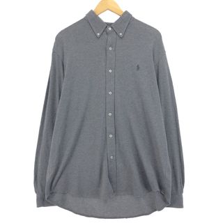 ラルフローレン(Ralph Lauren)の古着 ラルフローレン Ralph Lauren FEATHERWEIGHT MESH 長袖 ボタンダウンシャツ メンズXL /eaa452725(シャツ)