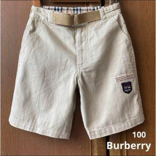 バーバリー(BURBERRY)のバーバリー　ハーフ　パンツ　ベージュ　ロゴ　ベルト　男の子　夏　セリーヌ　グッチ(パンツ/スパッツ)