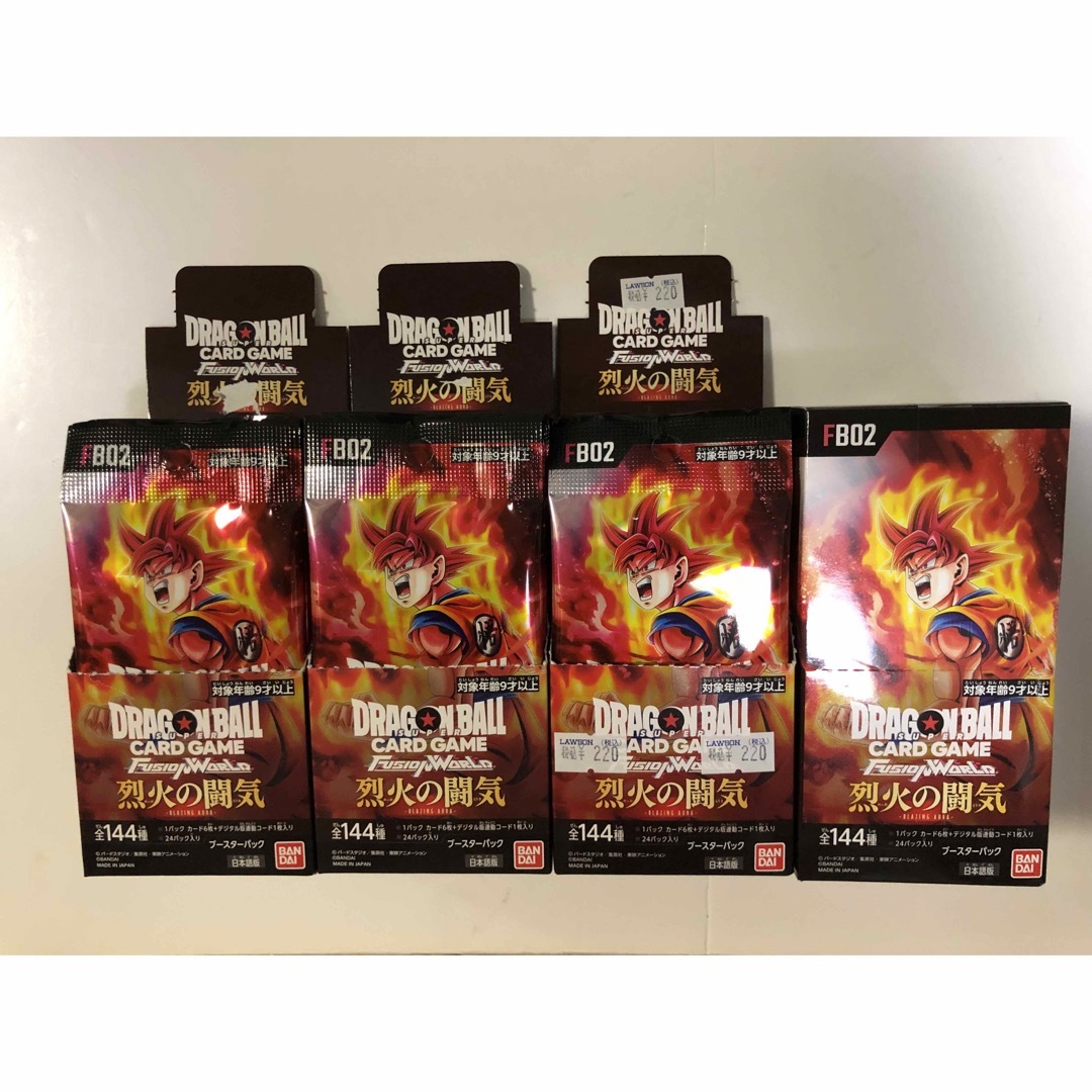 4box】烈火の闘気 FB-02 ドラゴンボールカード 4box】烈火の闘気 FB-02 ドラゴンボールカード