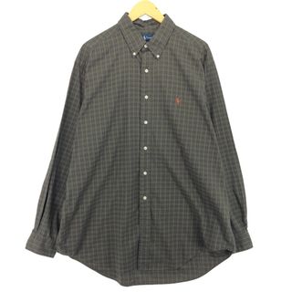 ラルフローレン(Ralph Lauren)の古着 ラルフローレン Ralph Lauren CLASSIC FIT クラシックフィット 長袖 ボタンダウンチェックシャツ メンズXL /eaa451772(シャツ)