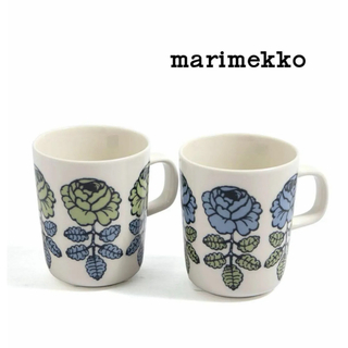 マリメッコ(marimekko)のマリメッコmarimekkoマグカップ  ヴィヒキルース　ブルー　グリーン(グラス/カップ)