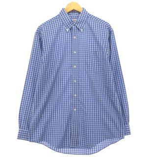 ブルックスブラザース(Brooks Brothers)の古着 ブルックスブラザーズ Brooks Brothers 346 長袖 ボタンダウンチェックシャツ メンズM /eaa451092(シャツ)