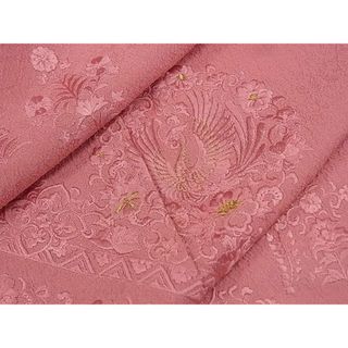 平和屋1■訪問着　総刺繍　鳳凰花唐草丸文　金糸　逸品　CAAC9969ze(着物)