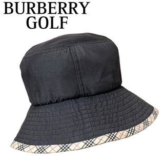 バーバリー(BURBERRY)の美品【BURBERRY GOLF】ハット／帽子　グレー×ノバチェック　レディース(ハット)