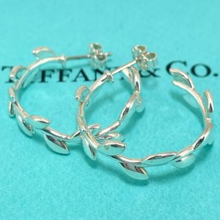 Tiffany & Co. - ティファニー オリーブリーフ フープ シルバー ピアス 24-118S