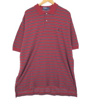 ラルフローレン(Ralph Lauren)の古着 ラルフローレン Ralph Lauren POLO by Ralph Lauren 半袖 ボーダー ポロシャツ メンズXL /eaa451634(ポロシャツ)