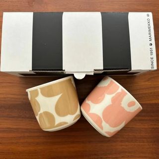 マリメッコ(marimekko)のマリメッコ　marimekko ウニッコ　ラテマグ　２個セット　新品(グラス/カップ)