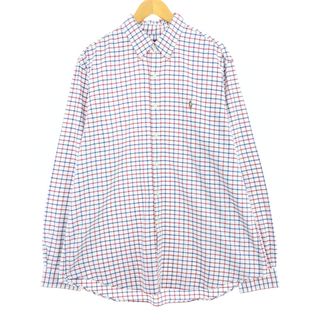 ラルフローレン(Ralph Lauren)の古着 ラルフローレン Ralph Lauren 長袖 ボタンダウンチェックシャツ メンズXL /eaa452109(シャツ)