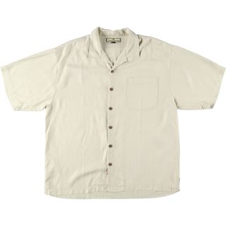 古着 TOMMY BAHAMA オープンカラー 半袖 シルクシャツ メンズXL /eaa452711(シャツ)