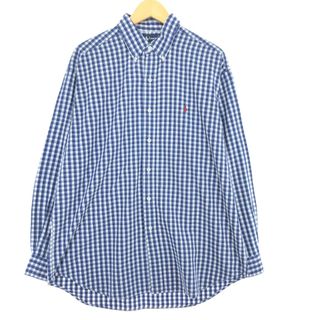 ラルフローレン(Ralph Lauren)の古着 ラルフローレン Ralph Lauren BLAKE 長袖 ボタンダウンチェックシャツ メンズL /eaa452114(シャツ)