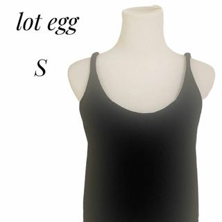 lot egg  ロットエッグ  レディース　ニット　キャミソール　ブラック　S(キャミソール)