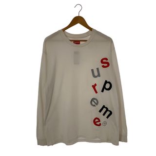 シュプリーム(Supreme)のSupreme シュプリーム scatter Logo L/S Tee 20AW ランダムロゴ ロングスリーブTシャツ ホワイト メンズ L ポルトガル製(Tシャツ/カットソー(七分/長袖))