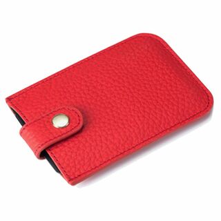 【色: Red】DEEED カードケース 薄型 スリム メンズ レディース 定期(その他)