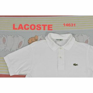 ラコステ(LACOSTE)のラコステ ポロシャツ 白 t14631 綿100％ LACOSTE 70 80(ポロシャツ)