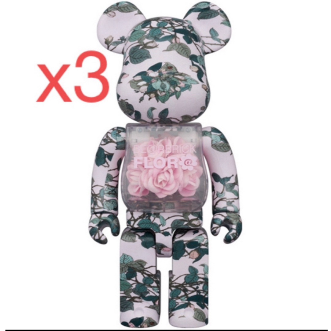 BE@RBRICK FLOR@ PINK ROSE 400％