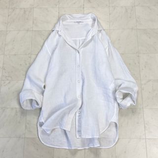 ニジュウサンク(23区)の23区★美品★ LIBECO ベーシック シャツ(シャツ/ブラウス(長袖/七分))