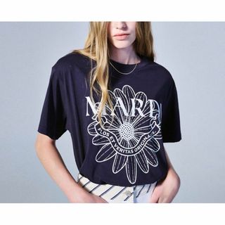 Mardi Mercrediマルディメクルディ Tシャツ　ネイビーホワイト　韓国(Tシャツ(半袖/袖なし))