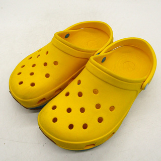 クロックス サンダル スリッポン サボ ブランド 靴 キッズ 男の子用 J3サイズ イエロー crocs(サンダル)