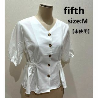 フィフス fifth 未使用 完売品 フロントボタンウエストマーク ブラウス M