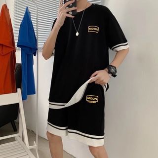 【おすすめ♪】XL　セットアップ　メンズ　スポーツ　カジュアル　シンプル　韓国風(Tシャツ/カットソー(半袖/袖なし))