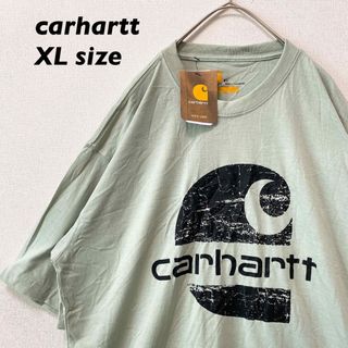 carhartt - 日本未発売【新品タグ付き】カーハート　半袖Tシャツ　ビッグプリント　緑色　XL