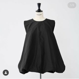 Heve タフタバルーンブラウス　black(シャツ/ブラウス(半袖/袖なし))