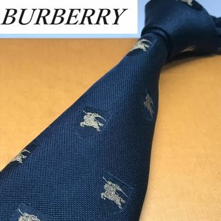 バーバリー(BURBERRY)の★ バーバリーロンドン★  ネクタイ  シルク ホースロゴ 伊製 ブラック系(ネクタイ)