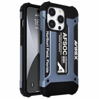 【色: ブルー】【 AVIREX 正規品 】 iPhone15 Pro 対応 ケ(その他)