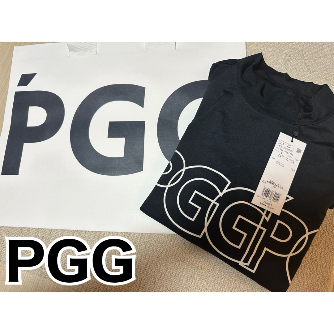 PGG モックネック 新品 最新作 ネイビー サイズ5 PGG モックネック 新品 最新作 ネイビー サイズ5
