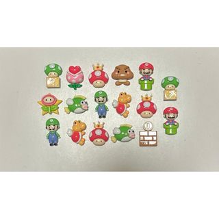 デコパーツ　マリオまとめ売り② ルイージ　きのこ　クリボー　つやつや　ランダム　(各種パーツ)