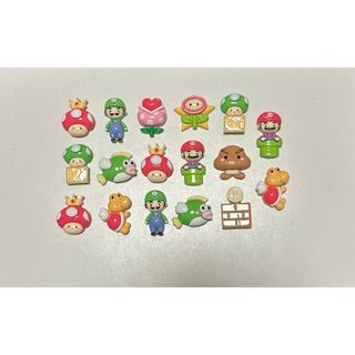 デコパーツ　マリオまとめ売り③ ルイージ　きのこ　クリボー　つやつや　ランダム　(各種パーツ)