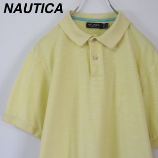 ノーティカ(NAUTICA)の【パステルカラー】ノーティカ／ポロシャツ　刺繍ロゴ　鹿の子　L相当　ペールトーン(ポロシャツ)