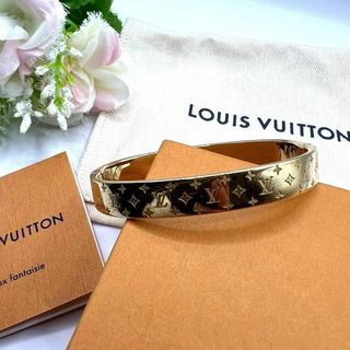 ルイヴィトン(LOUIS VUITTON)の【極美品】ルイヴィトン カフ ナノグラム ブレスレット モノグラム ゴールド(その他)