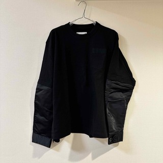 サカイ(sacai)の定価4万 sacai サカイ ロンT 黒 3(Tシャツ/カットソー(七分/長袖))