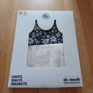 プチバトー(PETIT BATEAU)のプチバトー  キャミソール 肌着 2枚組 4a 104cm(下着)