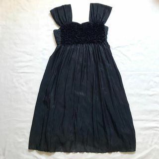 BEARDSLEY - ビアズリー　ドレス　ワンピース　Aライン　フラワーモチーフ　ブラック　F