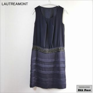 LAUTREAMONT - LAUTREAMONT レディース ワンピース ノースリーブ ひざ丈 M