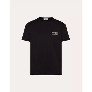 新品 VALENTINO ヴァレンティノ VLTN コットン Tシャツ ブラック